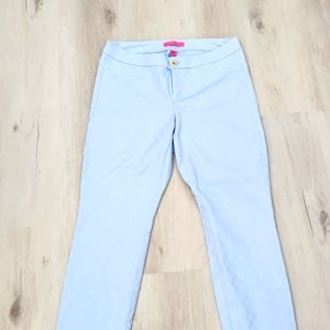 Lilly Pulitzer sz 8 spring slacks. Color very pale periwinkle. Worn once.